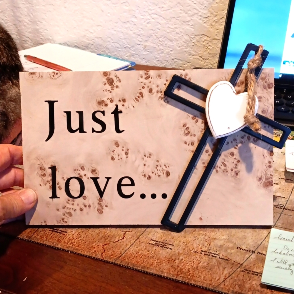 Just love wooden sign